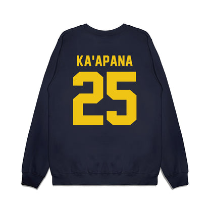 Michigan - NCAA Football : Micah Ka'apana - Vintage Helmet Premium Crewneck Sweatshirt-1