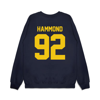 Michigan - NCAA Football : Ted Hammond - Vintage Helmet Premium Crewneck Sweatshirt-1