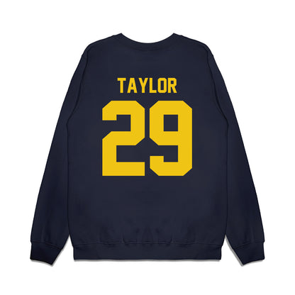 Michigan - NCAA Football : Chase Taylor - Vintage Helmet Premium Crewneck Sweatshirt-1