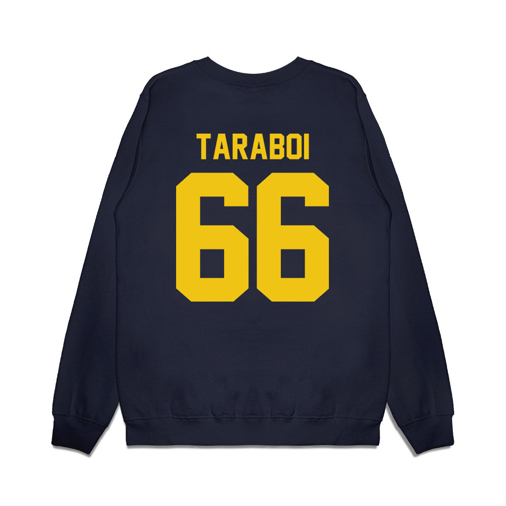 Michigan - NCAA Football : Dan Taraboi - Vintage Helmet Premium Crewneck Sweatshirt-1