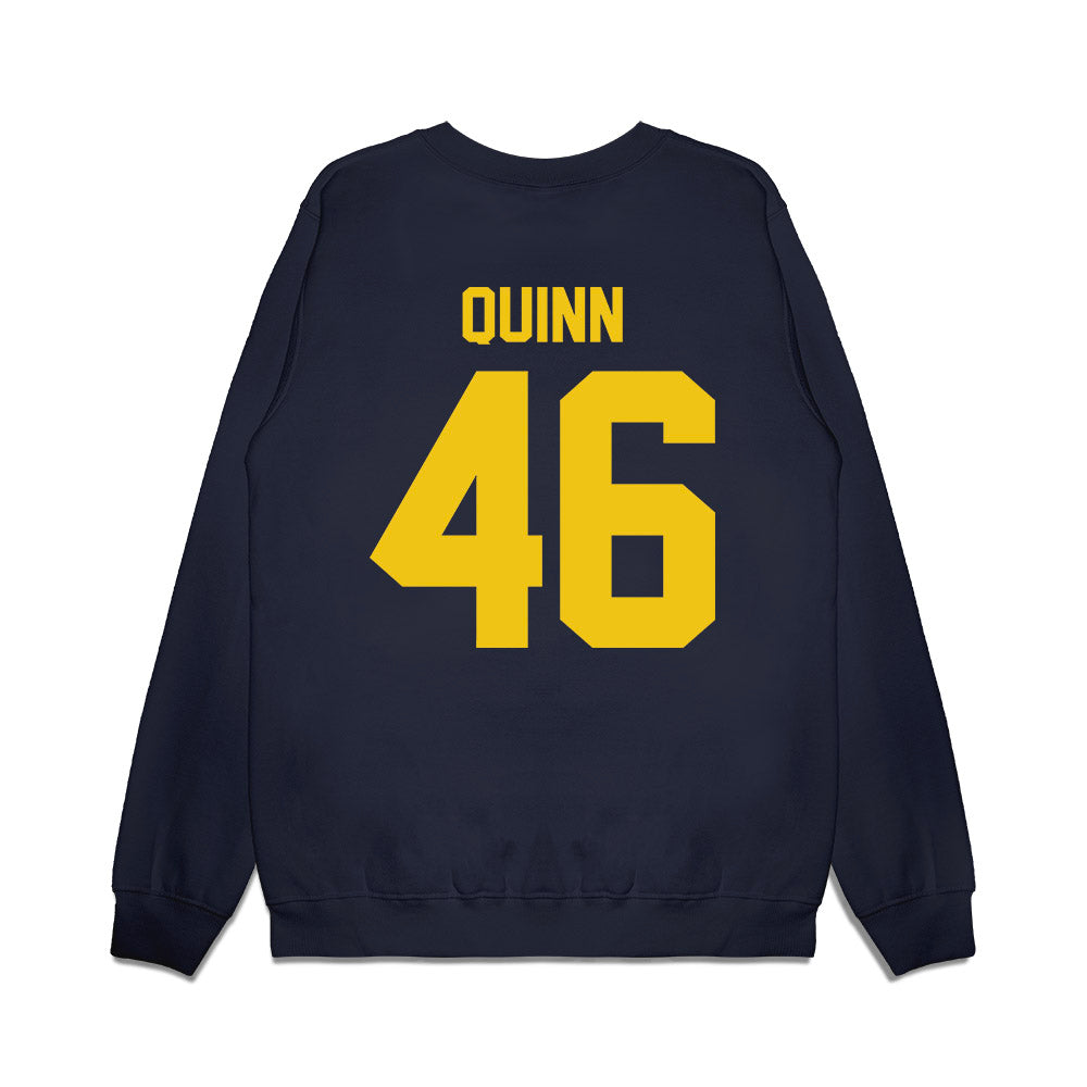Michigan - NCAA Football : Crandall Quinn - Vintage Helmet Premium Crewneck Sweatshirt-1