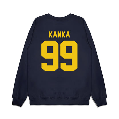 Michigan - NCAA Football : Bobby Kanka - Vintage Helmet Premium Crewneck Sweatshirt-1