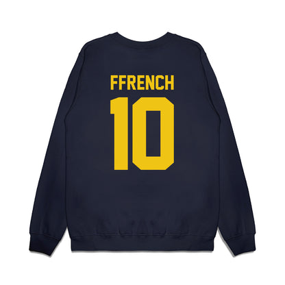 Michigan - NCAA Football : Jaime Ffrench - Vintage Helmet Premium Crewneck Sweatshirt-1