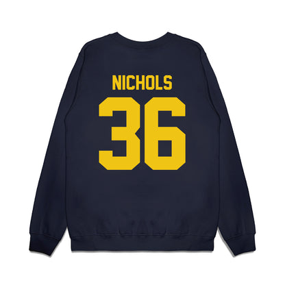 Michigan - NCAA Football : Joshua Nichols - Vintage Helmet Premium Crewneck Sweatshirt-1