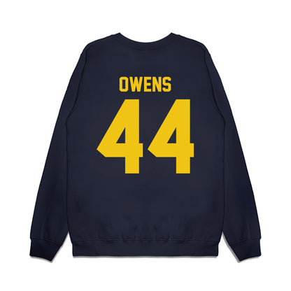 Michigan - NCAA Football : Eli Owens - Vintage Helmet Premium Crewneck Sweatshirt-1