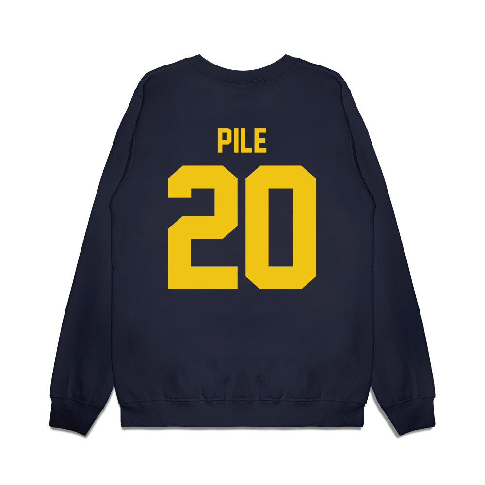 Michigan - NCAA Football : Jaylen Pile - Vintage Helmet Premium Crewneck Sweatshirt-1