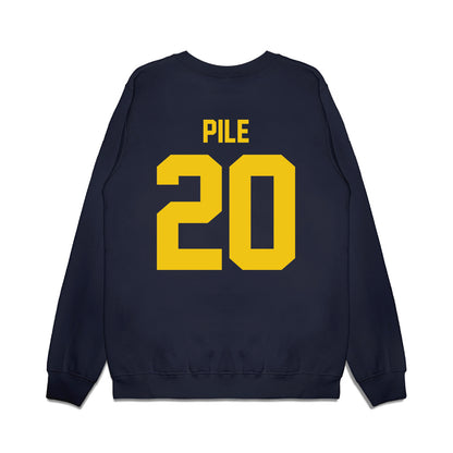 Michigan - NCAA Football : Jaylen Pile - Vintage Helmet Premium Crewneck Sweatshirt-1