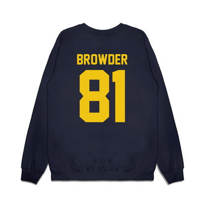 Michigan - NCAA Football : Jamar Browder - Vintage Helmet Premium Crewneck Sweatshirt-1