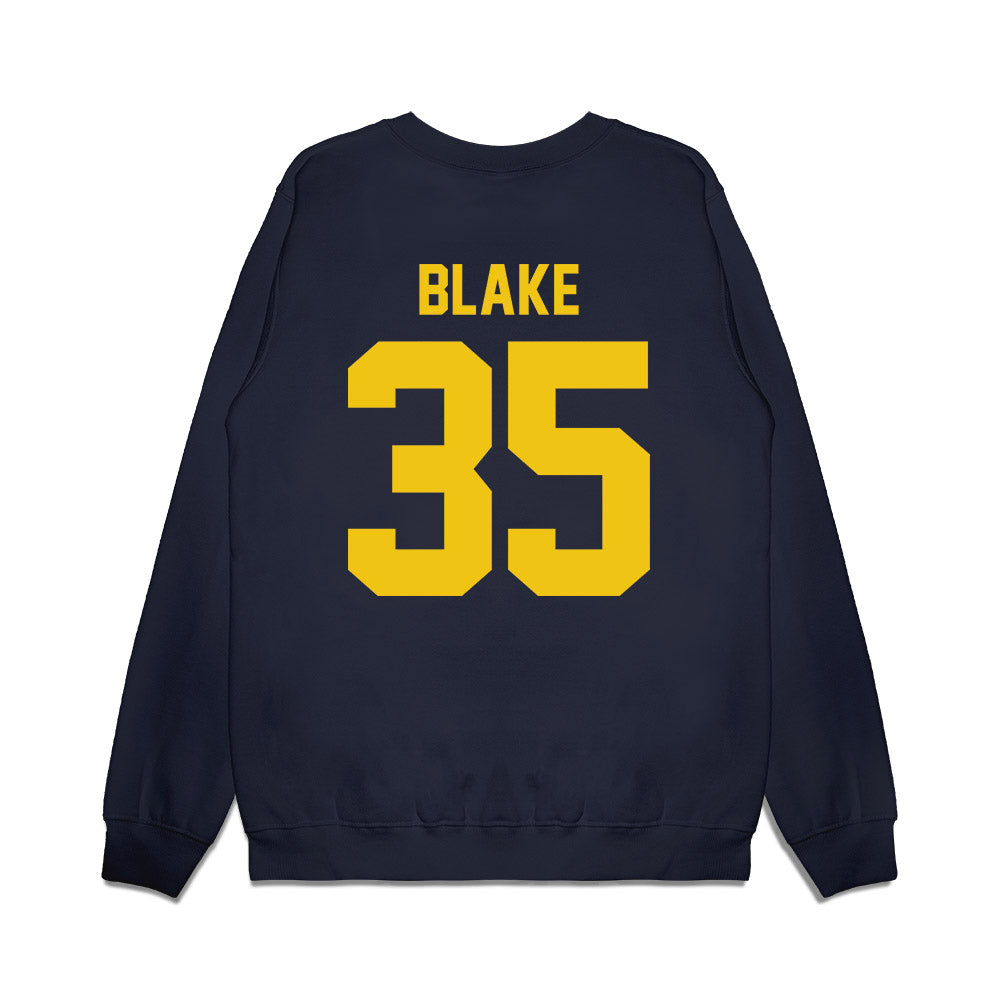 Michigan - NCAA Football : Stuart Blake - Vintage Helmet Premium Crewneck Sweatshirt-1
