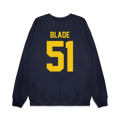 Michigan - NCAA Football : McHale Blade - Vintage Helmet Premium Crewneck Sweatshirt-1