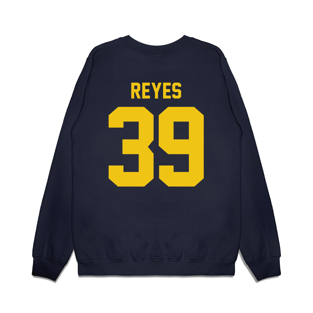 Michigan - NCAA Football : Max Reyes - Vintage Helmet Premium Crewneck Sweatshirt-1