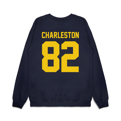 Michigan - NCAA Football : Cj Charleston - Vintage Helmet Premium Crewneck Sweatshirt-1