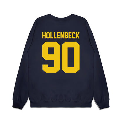 Michigan - NCAA Football : Hudson Hollenbeck - Vintage Helmet Premium Crewneck Sweatshirt-1