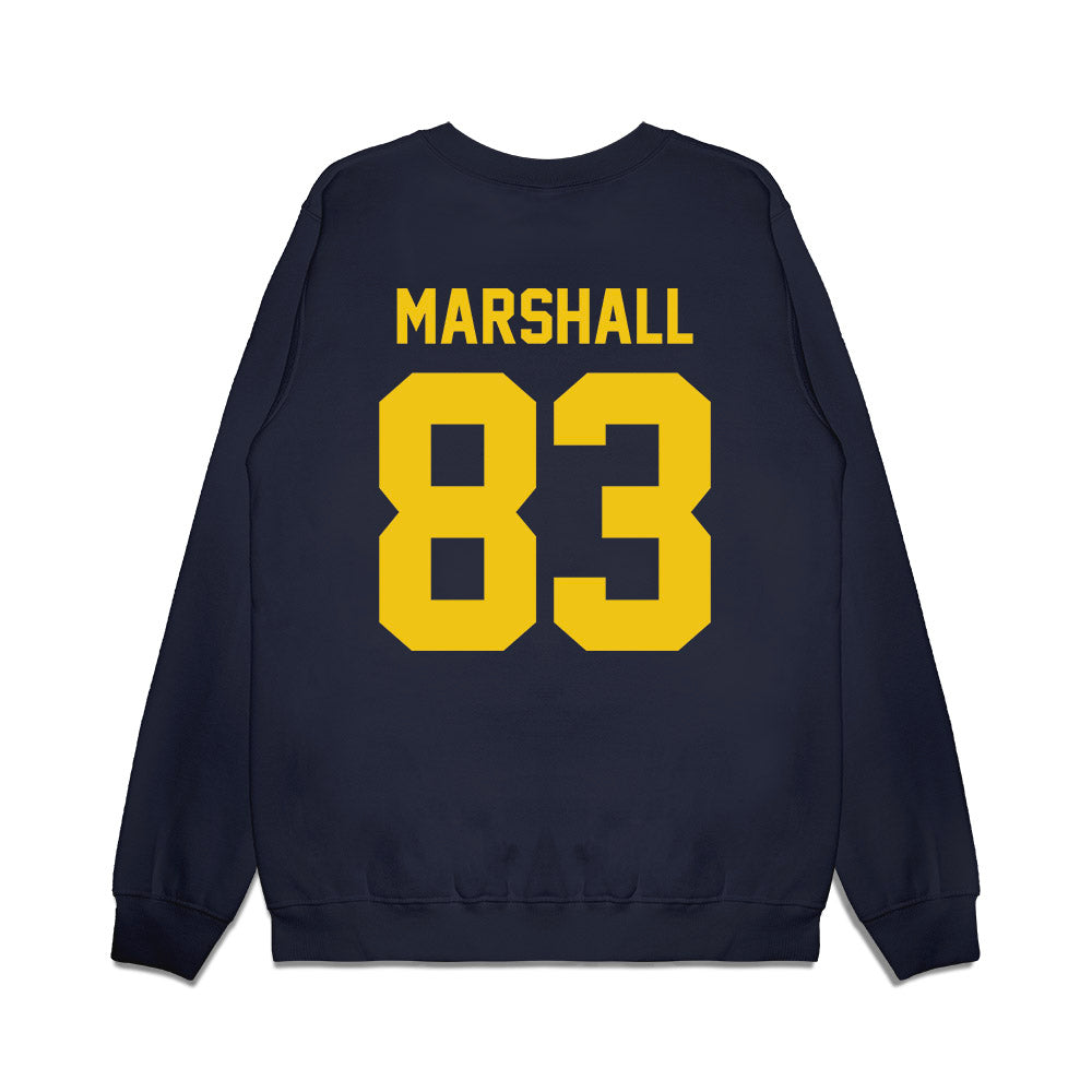 Michigan - NCAA Football : Zack Marshall - Vintage Helmet Premium Crewneck Sweatshirt-1