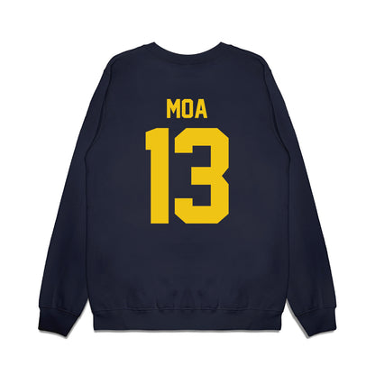 Michigan - NCAA Football : Aisea Moa - Vintage Helmet Premium Crewneck Sweatshirt-1