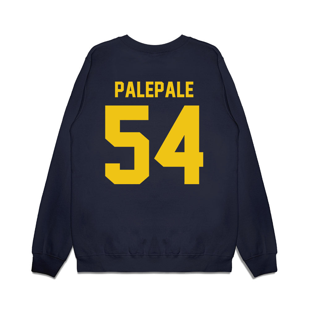 Michigan - NCAA Football : Deyvid Palepale - Vintage Helmet Premium Crewneck Sweatshirt-1