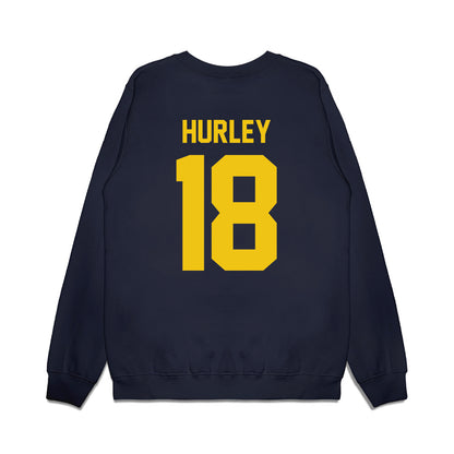 Michigan - NCAA Football : Colin Hurley - Vintage Helmet Premium Crewneck Sweatshirt-1