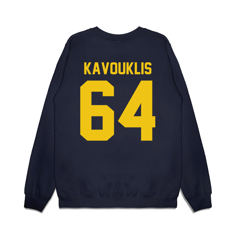 Michigan - NCAA Football : James Kavouklis - Vintage Helmet Premium Crewneck Sweatshirt-1