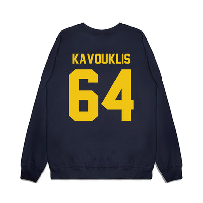 Michigan - NCAA Football : James Kavouklis - Vintage Helmet Premium Crewneck Sweatshirt-1