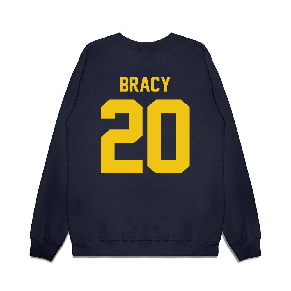 Michigan - NCAA Football : Chris Bracy - Vintage Helmet Premium Crewneck Sweatshirt-1