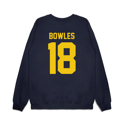 Michigan - NCAA Football : Troy Bowles - Vintage Helmet Premium Crewneck Sweatshirt-1