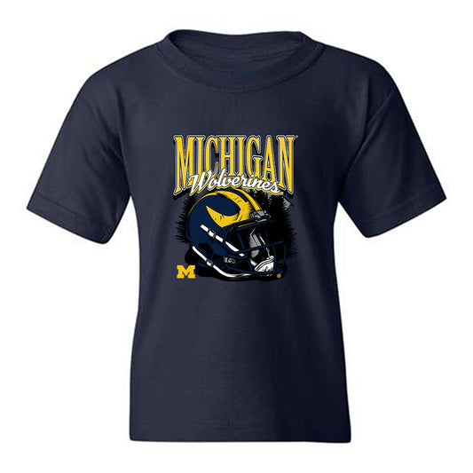 Michigan - NCAA Football : JJ Buchanan - Vintage Helmet Youth T-Shirt-0