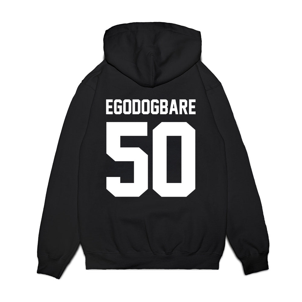 Houston - NCAA Football : Ejiro Egodogbare - Vintage Helmet Premium Hooded Sweatshirt-1