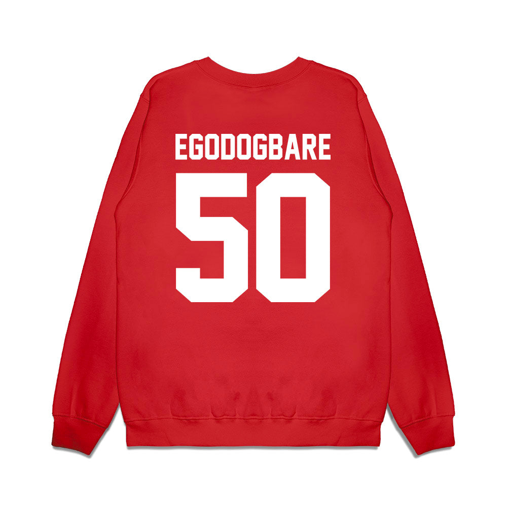 Houston - NCAA Football : Ejiro Egodogbare - Vintage Helmet Premium Crewneck Sweatshirt-1