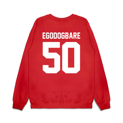 Houston - NCAA Football : Ejiro Egodogbare - Vintage Helmet Premium Crewneck Sweatshirt-1