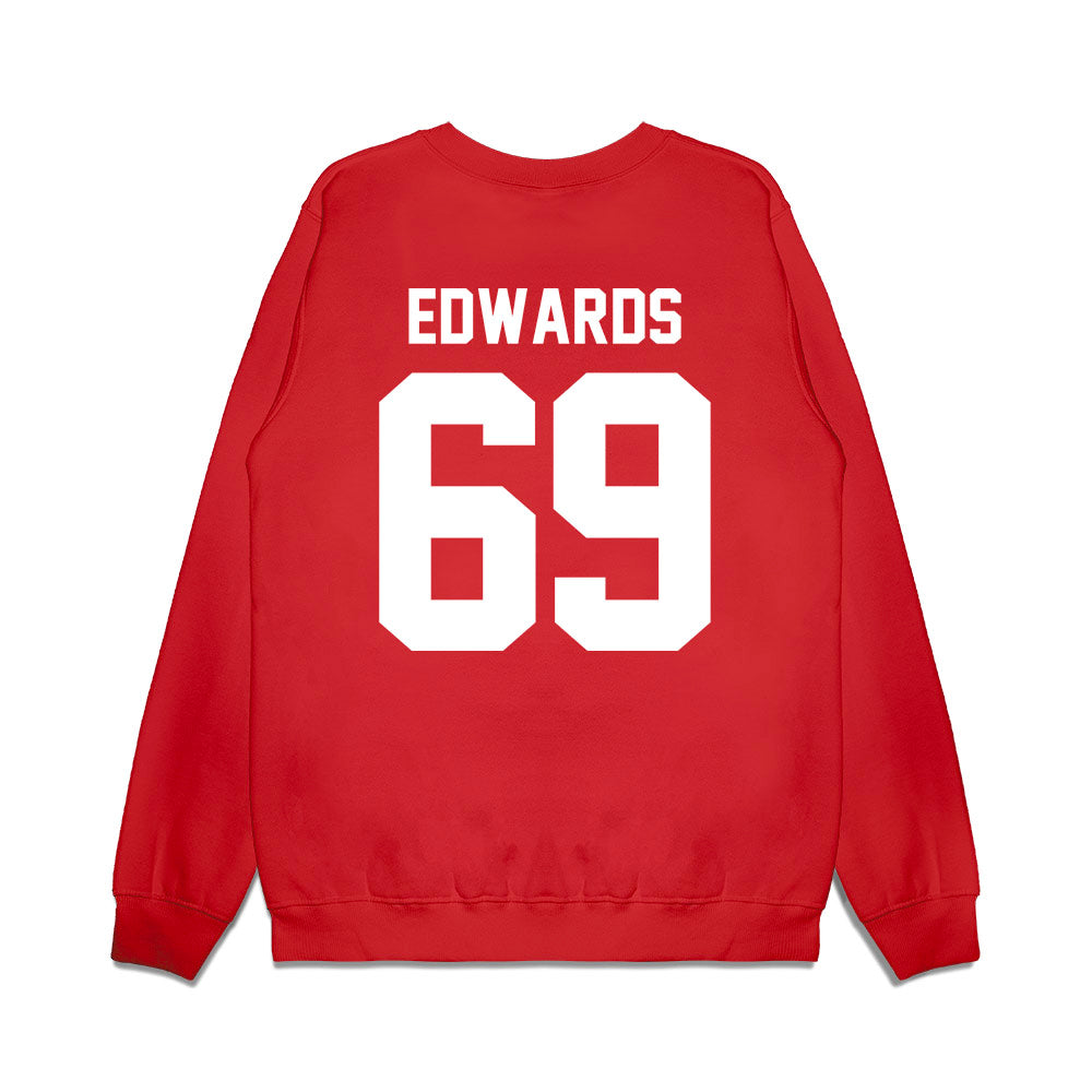 Houston - NCAA Football : Weston Edwards - Vintage Helmet Premium Crewneck Sweatshirt-1