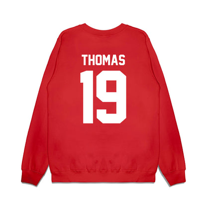 Houston - NCAA Football : Kaleb Thomas - Vintage Helmet Premium Crewneck Sweatshirt-1