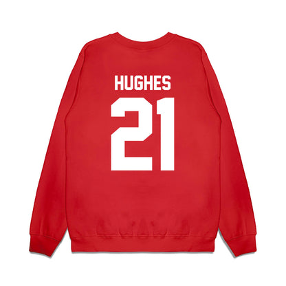 Houston - NCAA Football : Makhi Hughes - Vintage Helmet Premium Crewneck Sweatshirt-1