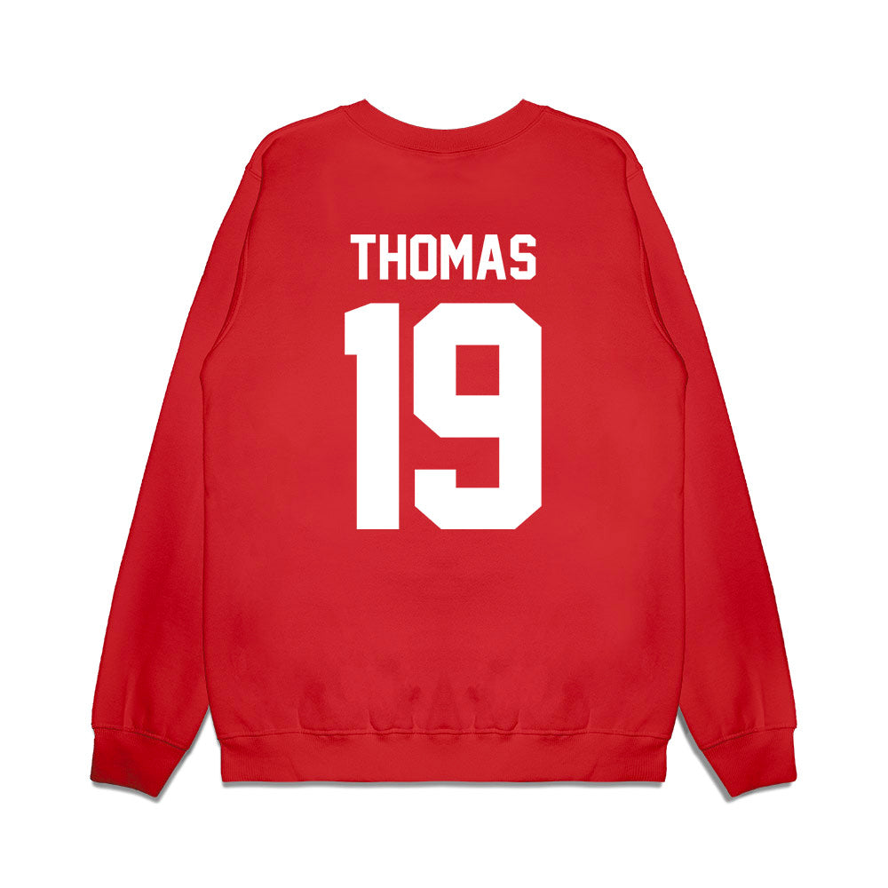 Houston - NCAA Football : Kaleb Thomas - Vintage Helmet Premium Crewneck Sweatshirt-1