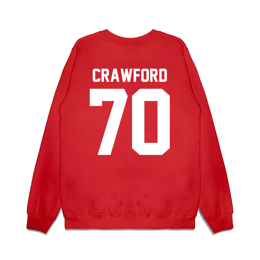 Houston - NCAA Football : Larry Crawford - Vintage Helmet Premium Crewneck Sweatshirt-1
