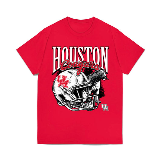 Houston - NCAA Football : Javion White - Vintage Helmet Comfort Colors T-Shirt-0