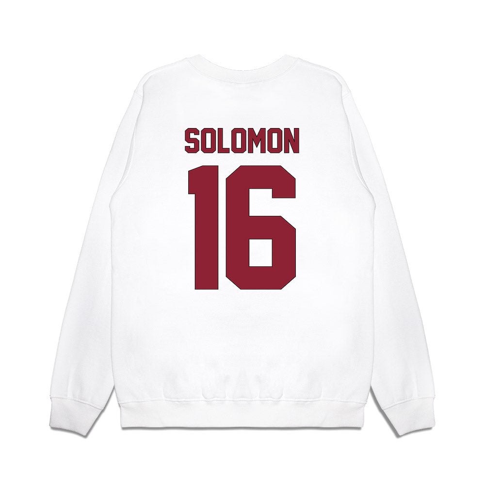 South Carolina - NCAA Football : Jalewis Solomon - Vintage Helmet Premium Crewneck Sweatshirt-1