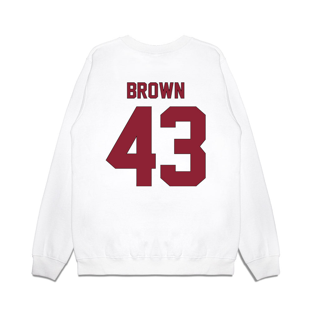 South Carolina - NCAA Football : Tony Brown - Vintage Helmet Premium Crewneck Sweatshirt-1