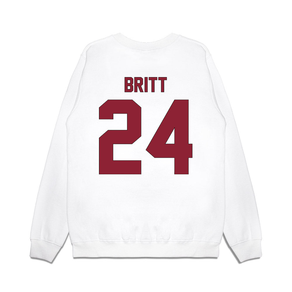 South Carolina - NCAA Football : Keenan Britt - Vintage Helmet Premium Crewneck Sweatshirt-1