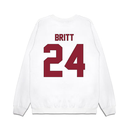 South Carolina - NCAA Football : Keenan Britt - Vintage Helmet Premium Crewneck Sweatshirt-1