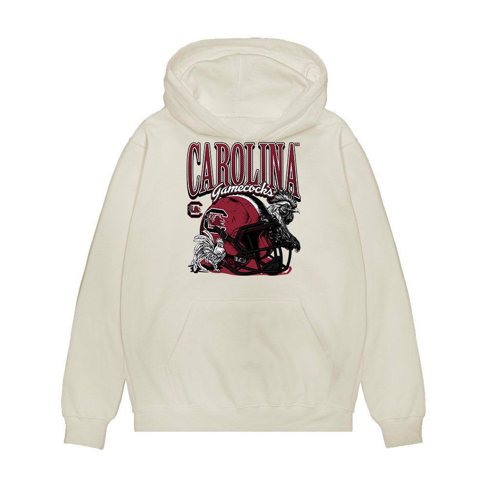 South Carolina - NCAA Football : Caleb Herring - Vintage Helmet Premium Hooded Sweatshirt-0