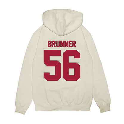 Indiana - NCAA Football : Joe Brunner - Vintage Helmet Premium Hooded Sweatshirt-1