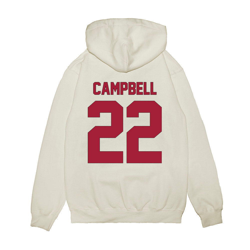 Indiana - NCAA Football : Jayreon Campbell - Vintage Helmet Premium Hooded Sweatshirt-1