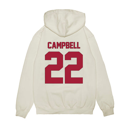Indiana - NCAA Football : Jayreon Campbell - Vintage Helmet Premium Hooded Sweatshirt-1