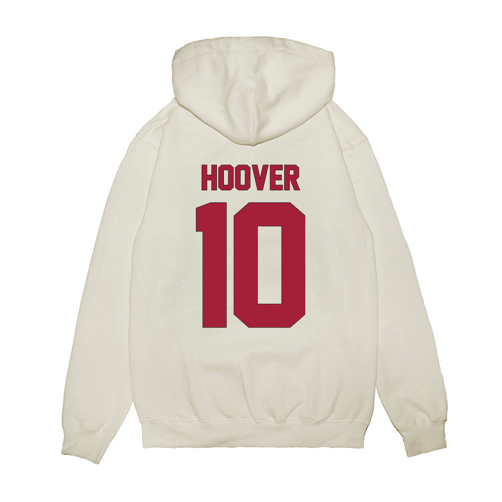 Indiana - NCAA Football : Josh Hoover - Vintage Helmet Premium Hooded Sweatshirt-1