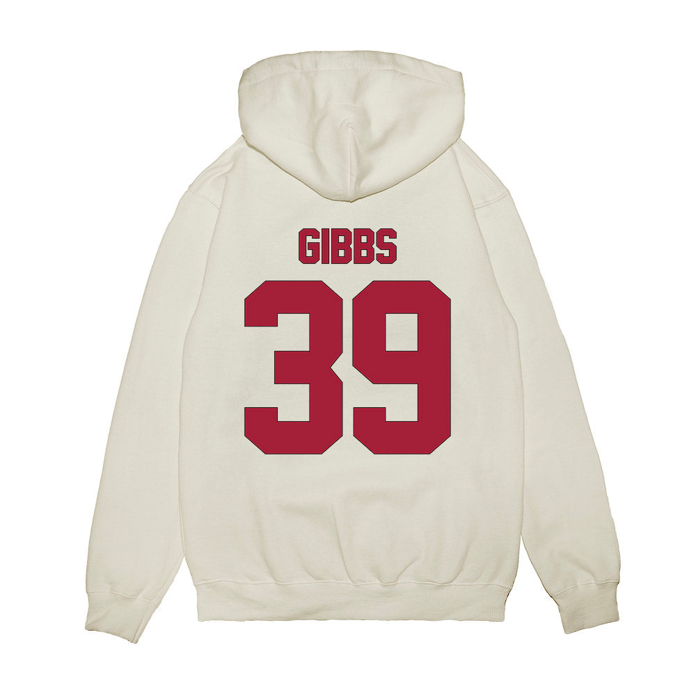 Indiana - NCAA Football : Trevor Gibbs - Vintage Helmet Premium Hooded Sweatshirt-1