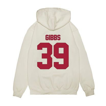 Indiana - NCAA Football : Trevor Gibbs - Vintage Helmet Premium Hooded Sweatshirt-1