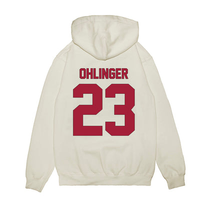Indiana - NCAA Football : Henry Ohlinger - Vintage Helmet Premium Hooded Sweatshirt-1