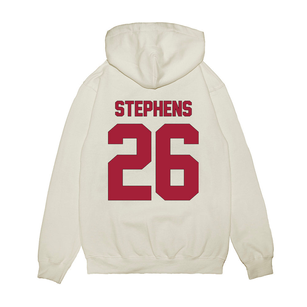 Indiana - NCAA Football : Iosua Stephens - Vintage Helmet Premium Hooded Sweatshirt-1