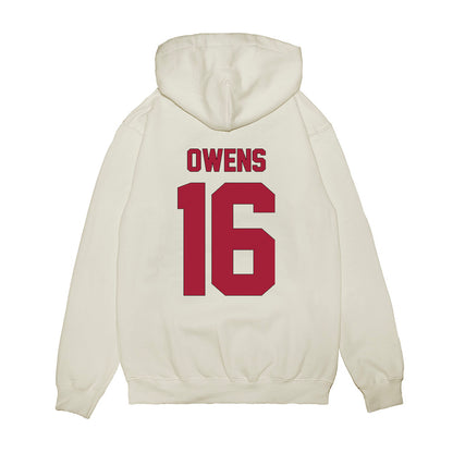 Indiana - NCAA Football : Jamar Owens - Vintage Helmet Premium Hooded Sweatshirt-1