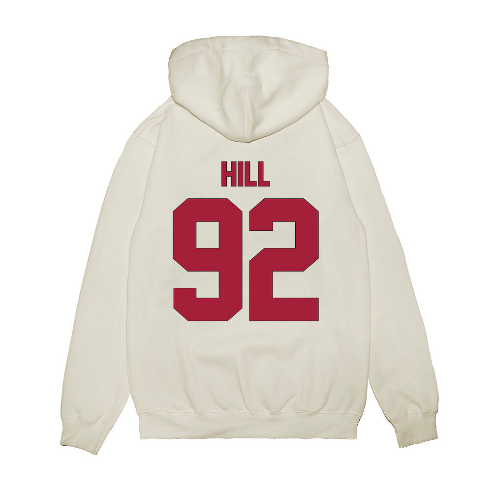 Indiana - NCAA Football : Gabe Hill - Vintage Helmet Premium Hooded Sweatshirt-1